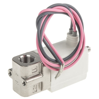 SMC 2/2 Pneumatic Solenoid Valve - Solenoid/Spring G 1/8 VDW Series 24V dc