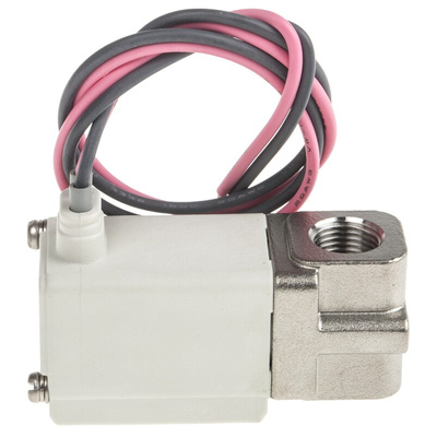 SMC 2/2 Pneumatic Solenoid Valve - Solenoid/Spring G 1/8 VDW Series 24V dc
