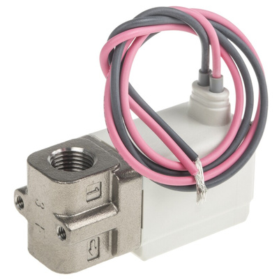 SMC 2/2 Pneumatic Solenoid Valve - Solenoid/Spring G 1/8 VDW Series 24V dc