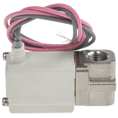 SMC 2/2 Pneumatic Solenoid Valve - Solenoid/Spring G 1/8 VDW Series 24V dc