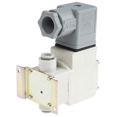 SMC 2/2 Pneumatic Solenoid Valve - Solenoid/Spring Push In 6 mm VX21 Series 24V dc