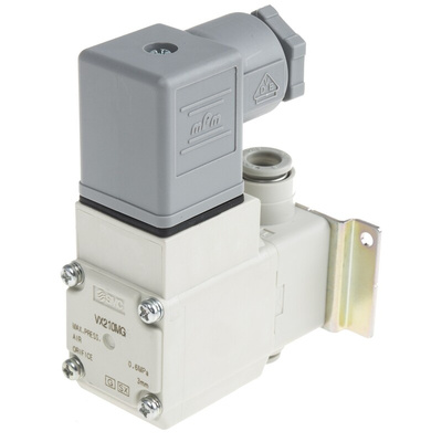 SMC 2/2 Pneumatic Solenoid Valve - Solenoid/Spring Push in 8 mm VX21 Series 24V dc