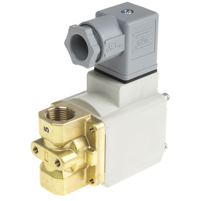 SMC 2/2 Pneumatic Solenoid Valve - Solenoid/Spring G 3/8 VX23 Series 24V dc