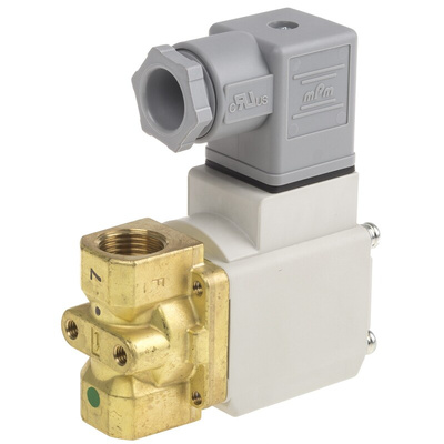 SMC 2/2 Pneumatic Solenoid Valve - Solenoid/Spring G 3/8 VX22 Series 24V dc