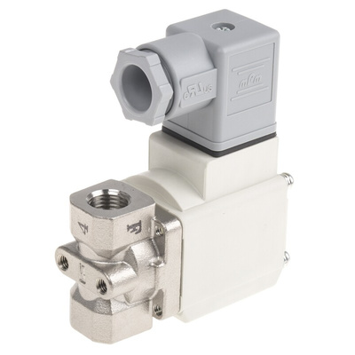 SMC 2/2 Pneumatic Solenoid Valve - Solenoid/Spring G 1/4 VX22 Series 24V dc