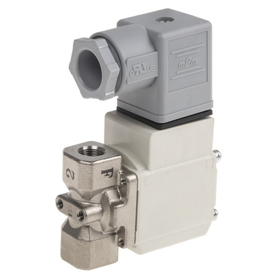 SMC 2/2 Pneumatic Solenoid Valve - Solenoid/Spring G 1/8 VX21 Series 24V dc