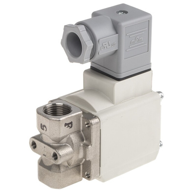 SMC 2/2 Pneumatic Solenoid Valve - Solenoid/Spring G 3/8 VX23 Series 24V dc