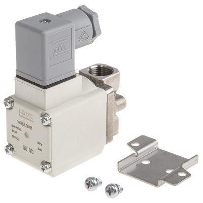SMC 2/2 Pneumatic Solenoid Valve - Solenoid/Spring G 3/8 VX23 Series 24V dc