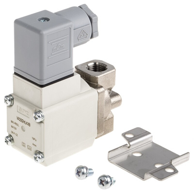 SMC 2/2 Pneumatic Solenoid Valve - Solenoid/Spring G 1/4 VX22 Series 230V ac