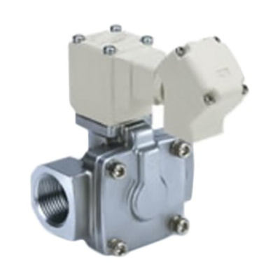 SMC 2/2 Pneumatic Solenoid Valve - Solenoid/Pilot/Spring G 3/4 VXD Series 24V dc