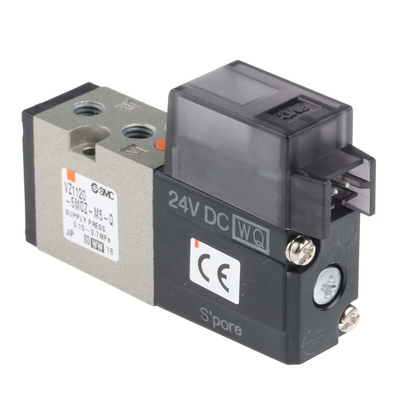 SMC Pneumatic Solenoid Valve - Pilot/Pilot Metric M5 VZ1000 Series 24V dc