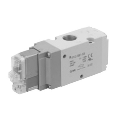 SMC 3/2 Pneumatic Solenoid Valve - Solenoid/Pilot G 3/8 VP300 Series 24V dc