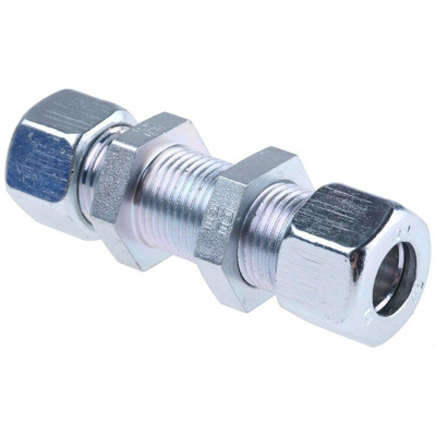Parker Hydraulic Bulkhead Compression Tube Fitting M18 x 1.5 Made From Chromium Free Zinc Plated Steel