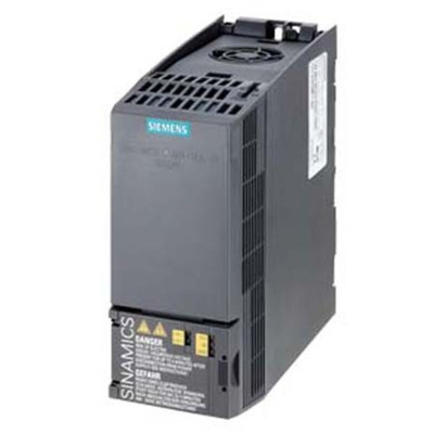 Siemens Inverter Drive, 0.37 kW, 3 Phase, 400 V ac, 1.9 A, 2.3 A, SINAMICS G120C Series