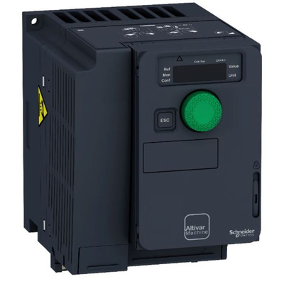 Schneider Electric Variable Speed Drive, 1.1 kW, 3 Phase, 240 V, 7.2 A, 8.2 A, Altivar Machine ATV320 Series