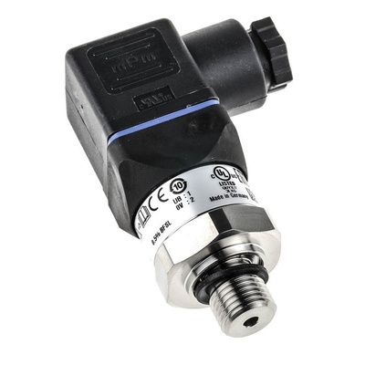 WIKA Hydraulic Pressure Sensor 12719383, 4-Pin L-Plug, 4 → 20mA, 0bar to 100bar