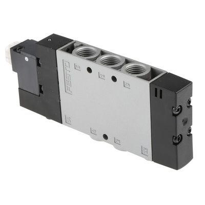 Festo 5/2 Solenoid Pilot Valve - Electrical G 1/4 CPE Series 24V dc, 163142