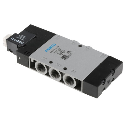 Festo 5/2 Solenoid Pilot Valve - Electrical G 1/4 CPE Series 24V dc, 163142