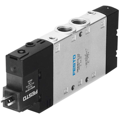 Festo 5/2 Solenoid Pilot Valve - Electrical G 1/4 CPE Series 24V dc, 163142