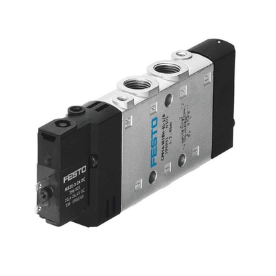 Festo 5/2 Solenoid Pilot Valve - Electrical G 1/8 CPE Series 24V dc, 196941