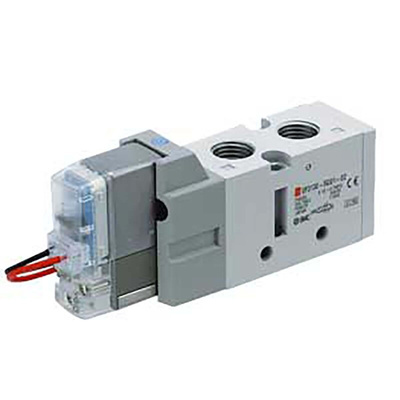 SMC 5/2 Pneumatic Solenoid/Pilot-Operated Control Valve - Solenoid/Pilot G 1/4 VF3000 Series