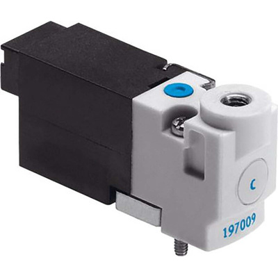 Festo 2/2 Closed, Monostable Pneumatic Solenoid/Pilot-Operated Control Valve - Electrical MHP1 Series, 197047