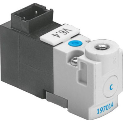 Festo 3/2 Closed, Monostable Pneumatic Solenoid/Pilot-Operated Control Valve - Electrical MHP1 Series, 197014