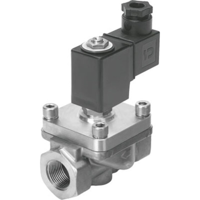 Festo 2/2 Closed, Monostable Pneumatic Solenoid/Pilot-Operated Control Valve - Electrical NPT 3/4 VZWF Series, 1492281