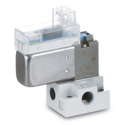 SMC Normally Closed Solenoid Valve - Air V100 Series 24V dc