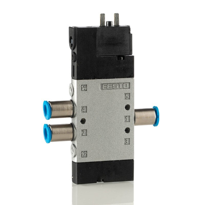 Festo 5/2 Solenoid Pilot Valve - Electrical Push In 6 mm CPE Series 24V dc, 196883