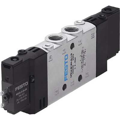 Festo 5/2 Solenoid Pilot Valve - Electrical G 1/8 CPE Series 24V dc, 196939
