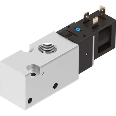 Festo 3/2 Pneumatic Solenoid Valve - Solenoid G 3/8 VUVS Series 24V dc, 8049880