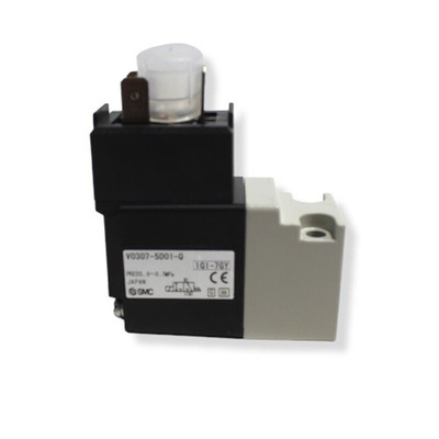 SMC 3/2 Pneumatic Solenoid/Pilot-Operated Control Valve - Solenoid Rc 1/8 VT307 Series