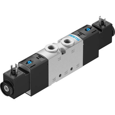 Festo 5/3 Closed Solenoid Valve - Electrical G 1/8 VUVS Series, 575266