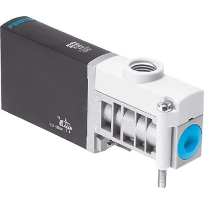 Festo 3/2 Closed, Monostable Pneumatic Solenoid/Pilot-Operated Control Valve - Electrical MHP4 Series, 525179