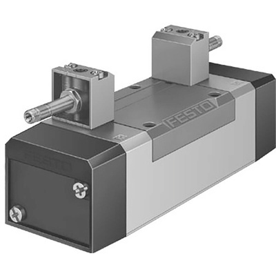 Festo 5/3 Closed Pneumatic Solenoid/Pilot-Operated Control Valve - Electrical MFH Series, 151034