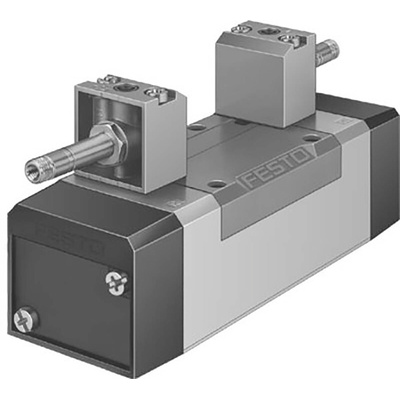 Festo 5/3 exhausted Pneumatic Solenoid/Pilot-Operated Control Valve - Electrical MFH Series, 151855