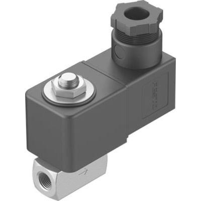 Festo 2/2 Closed, Monostable Pneumatic Solenoid/Pilot-Operated Control Valve - Electrical NPT 1/8 VZWD Series, 1491972