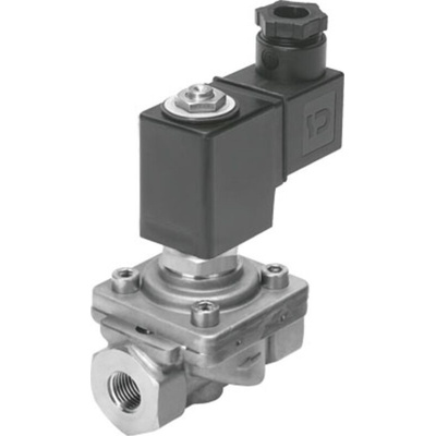 Festo 2/2 Closed, Monostable Pneumatic Solenoid/Pilot-Operated Control Valve - Electrical G 1/4 VZWF Series, 1492214