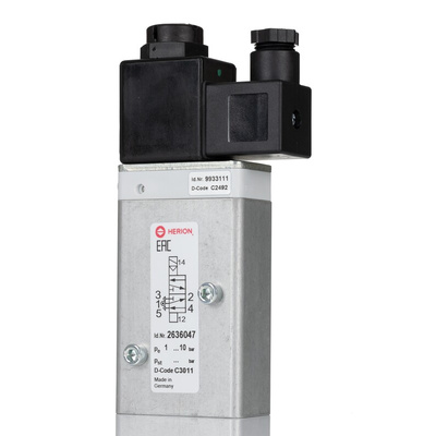 Norgren 5/2 Solenoid Pilot Valve - Solenoid G 1/4 2636 Series