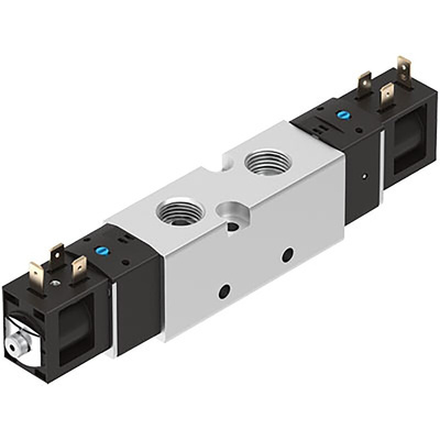 Festo 5/2 Pneumatic Solenoid Valve - Solenoid G 3/8 VUVS Series 24V dc, 8049882