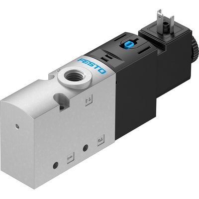 Festo 3/2 Closed, Monostable Solenoid Valve - Electrical G 1/8 VUVS Series 24V dc, 575269