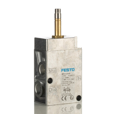 Festo 3/2 Closed, Monostable Solenoid Valve - Electrical G 1/4 MFH Series, 535898