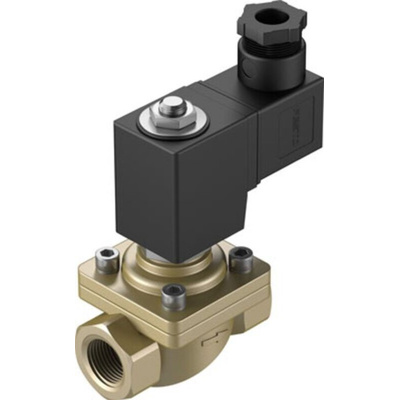 Festo 2/2 Closed, Monostable Pneumatic Solenoid/Pilot-Operated Control Valve - Electrical NPT 1/2 VZWF Series, 1492272