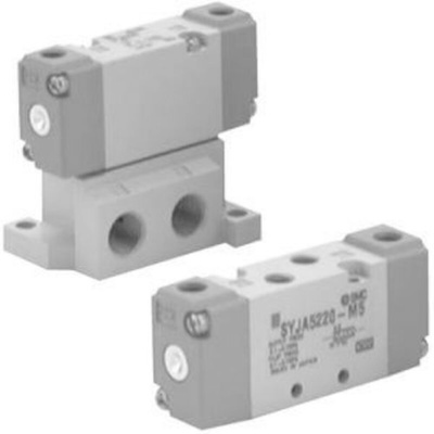 SMC 3 Port/Air Operated Valve Pneumatic Solenoid Valve - Air M5 x 0.8 SYJA500 Series