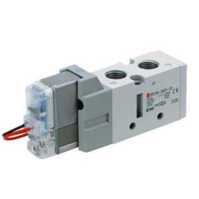 SMC 2 Position Single Valve Pneumatic Solenoid Valve - Solenoid G 1/4 VF3000 Series