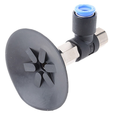 SMC 50mm Flat with Rib NBR Suction Cup ZPR50CN-08-B8, M8 x 1.25