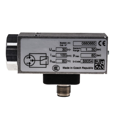 RS PRO Pressure Switch, M12 x 1 1bar to 30 bar
