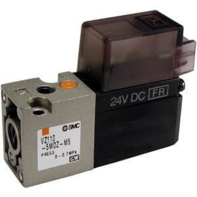 VZ100, 3 Port Solenoid Valve, Rubber Seal, Metric