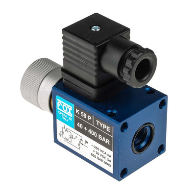 RS PRO Pressure Switch, G 1/4 50bar to 400 bar